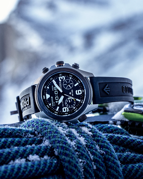 Promaster Land U822 Black Dial Polyurethane Strap JV1007 07E CITIZEN